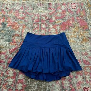 Royal Blue Pleated Mini Skirt